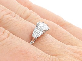 7 Stone Diamond Engagement Ring On hand 