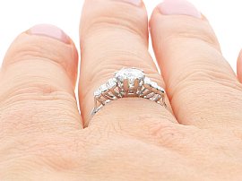 7 Stone Diamond Engagement Ring Close Up