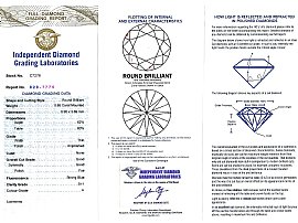 7 Stone Diamond Engagement Ring Certificate