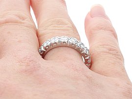 Vintage French Eternity Ring Being Worn