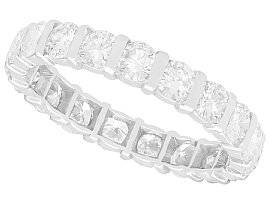 Vintage 3.42ct Diamond and 18ct White Gold Eternity Ring