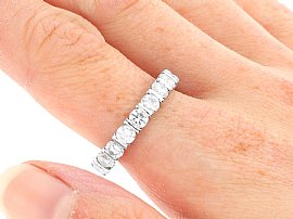 White Gold Diamond Eternity Ring Wearing