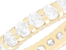 Yellow Gold Diamond Eternity Ring Size H 1/2 