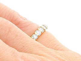 Diamond Eternity Ring Size H 1/2 Wearing