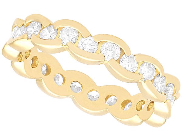 Vintage Eternity Ring Yellow Gold