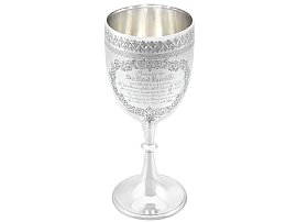 Sterling Silver Goblet - Antique Victorian (1886); C7306