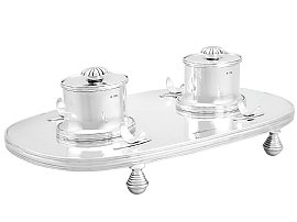 Antique English Inkstand in Silver