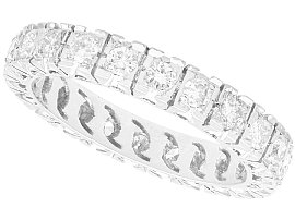 1.20 ct Diamond, Platinum and Palladium Full Eternity Ring - Vintage Circa 1940