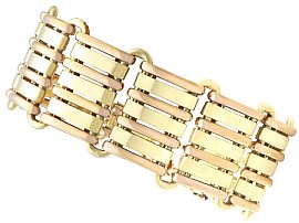 Antique Rose Gold and Yellow Gold Bracelet - Art Deco Style