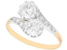 Antique Diamond Twist Engagement Ring in 18ct Yellow Gold