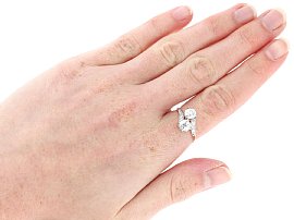 Wearing Image for Antique Diamond Twist Engagement Ring