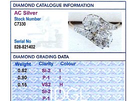 Antique Diamond Twist Engagement Ring Grading