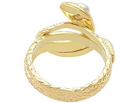 Vintage 14k Yellow Gold Snake Ring