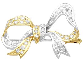 Bow Brooch with Diamonds