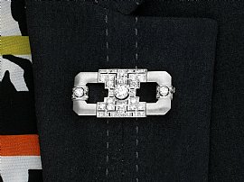 Wearing Image for Platinum Art Deco Diamond Brooch