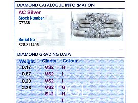 Platinum Art Deco Diamond Brooch Grading