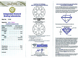 Platinum Art Deco Diamond Brooch Certificate