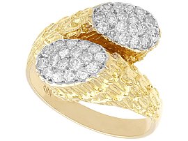 Retro 18ct Yellow Gold and Diamond Ring - Vintage