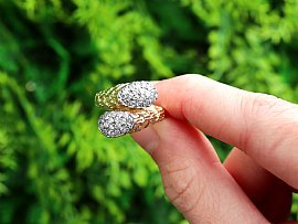 Retro Gold and Diamond Ring for Sale Outside