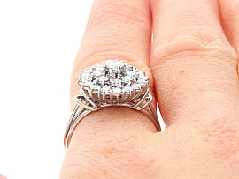 Cluster Diamond Ring Vintage on hand 