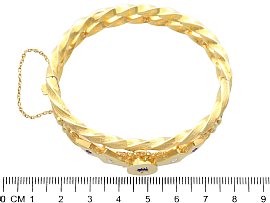 Size of Antique Sapphire and Diamond Bangle Bracelet
