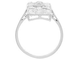 Art Deco Platinum Dress Ring Diamond