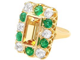 Topaz and Emerald Ring