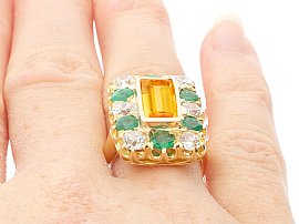 Topaz Ring On the Hand
