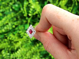 Kite Shaped Ruby Ring