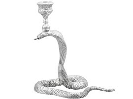 Antique Sterling Silver Snake candlesticks
