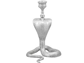 Silver Snake Candle Holder 