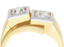 Two Stone Diamond Ring Yellow Gold 