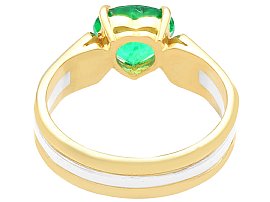 Yellow Gold Vintage Pear Shaped Emerald for Sale