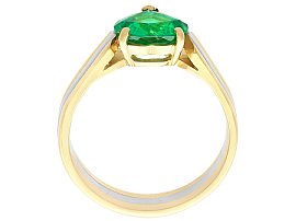 Vintage Pear Shaped Emerald Ring