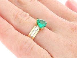 Vintage Pear Shaped Emerald  on Hand
