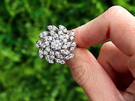 Large Diamond Cluster Ring