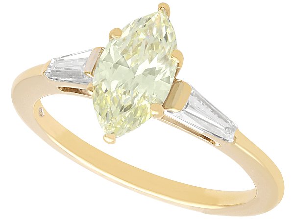 Marquise Yellow Diamond Ring UK 