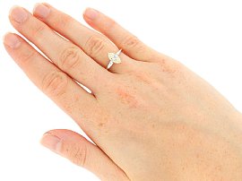 Wearing Image for Marquise Yellow Diamond Ring UK 
