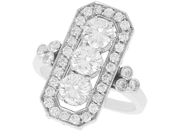 Art Deco Style Multi Diamond Ring UK 