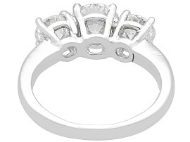 Back of 2.49 Carat Diamond Trilogy Ring 