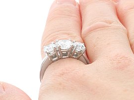 2.49 Carat Diamond Trilogy Ring On hand 