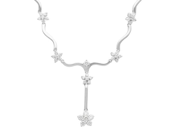 Diamond Floral Necklace Vintage