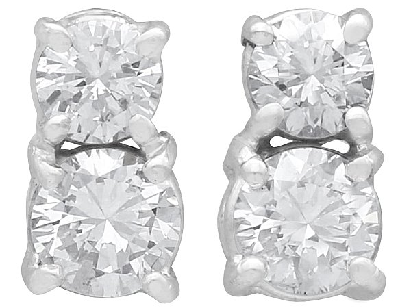 0.84 Carat Diamond Earrings UK for Sale