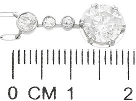 Antique Diamond Drop Pendant Necklace 