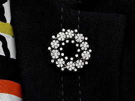 Wearing Image for Diamond Floral Wreath Brooch