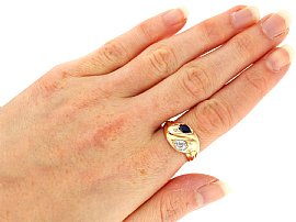 Wearing Image for Victorian Snake Ring Gold 18k