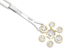 Platinum Diamond Pendant Necklace Antique