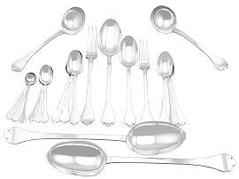 Britannia Standard Silver Canteen of Cutlery Trefid Pattern