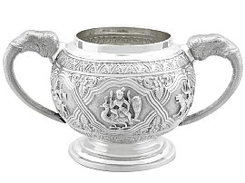 Antique Indian Silver Sugar Bowl