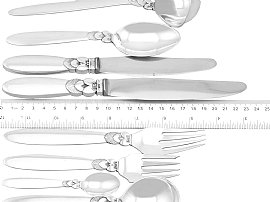 Silver Cactus Pattern Cutlery Set